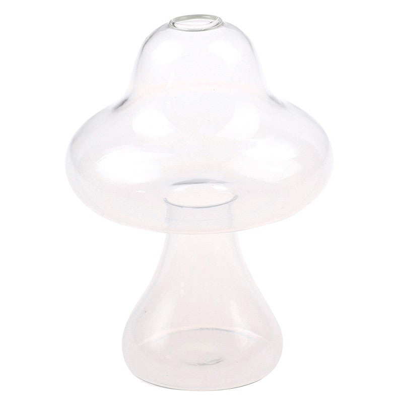 Mushroom Shaped Clear Glass Vase fairy fairycore SUB CATEGORY_Vases