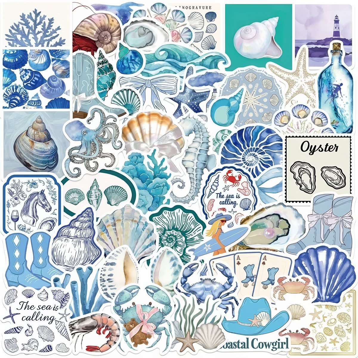 Coastal Girl Aesthetic Sticker Pack