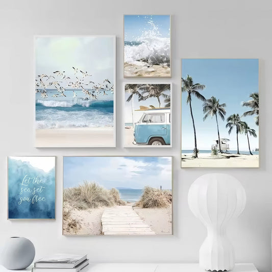 Coastal Life Aesthetic Canvas Posters