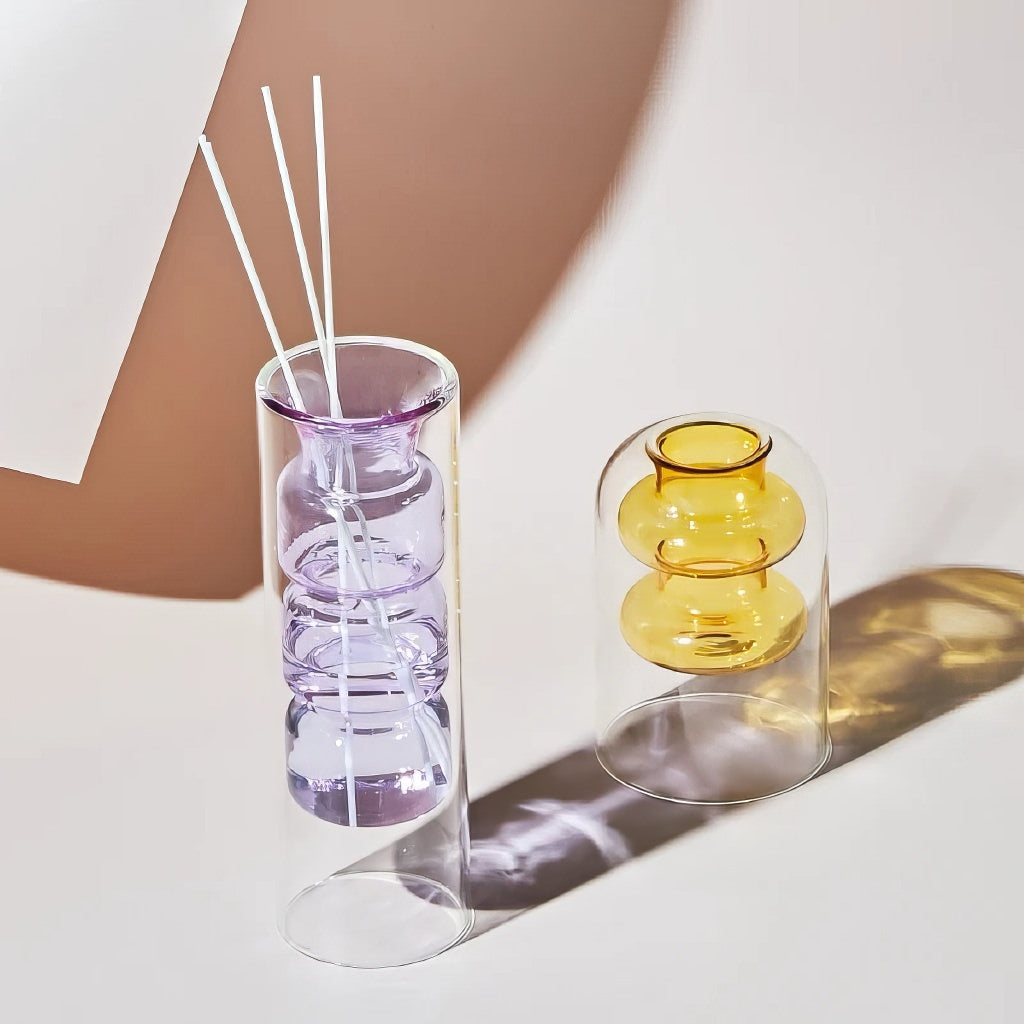 Vase en verre coloré Inside Out