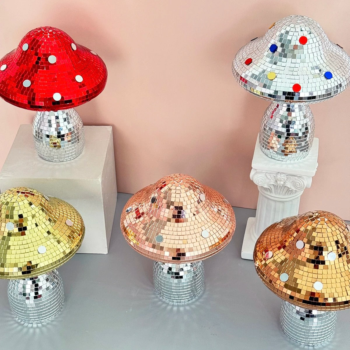 Colorful Mushroom Disco Ball