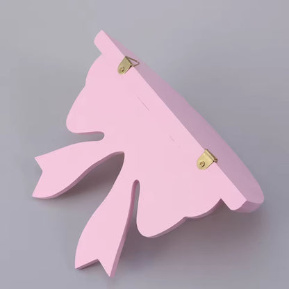 Coquette Bow-Shaped Wooden Shelf