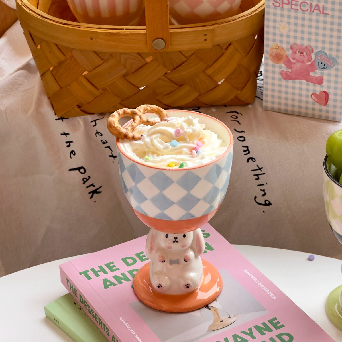 Coquette Bunny Pedestal Cup