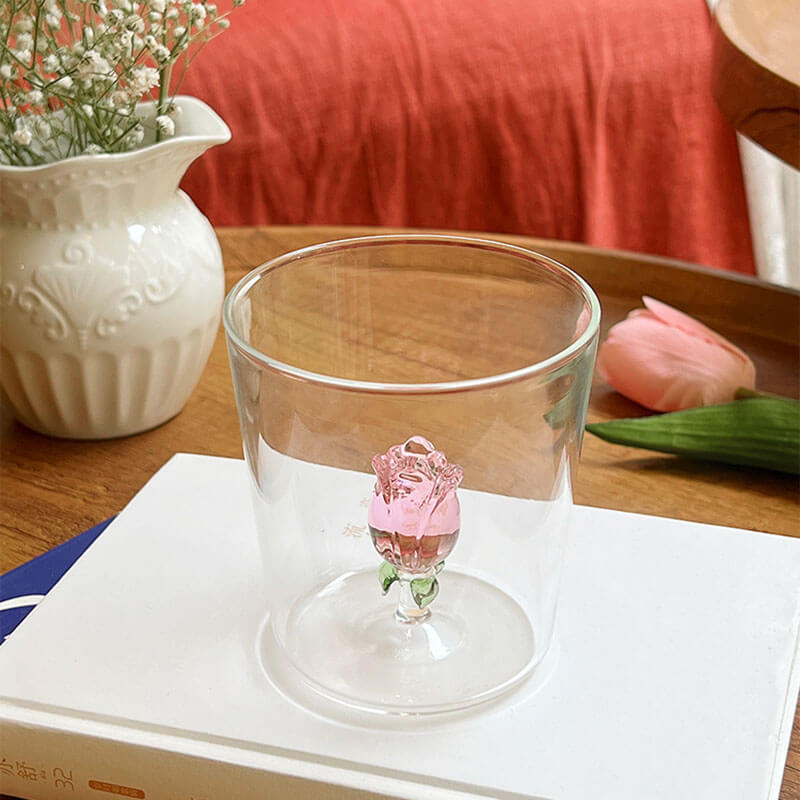 The Rosebud Glass Cup SUB CATEGORY_Desk Accessories