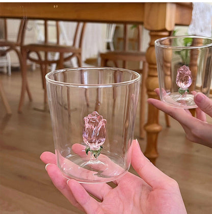 The Rosebud Glass Cup SUB CATEGORY_Desk Accessories