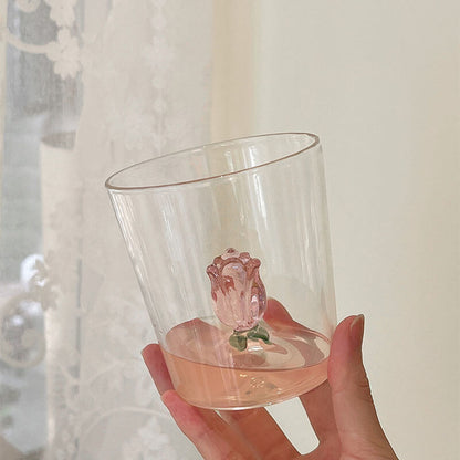 The Rosebud Glass Cup SUB CATEGORY_Desk Accessories