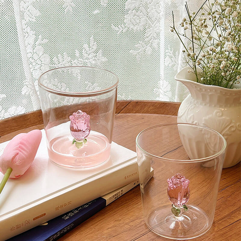 The Rosebud Glass Cup SUB CATEGORY_Desk Accessories