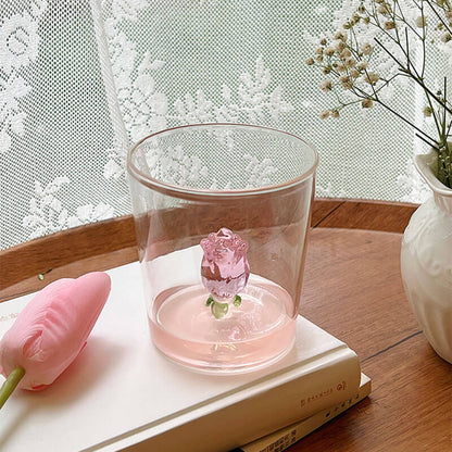 The Rosebud Glass Cup SUB CATEGORY_Desk Accessories