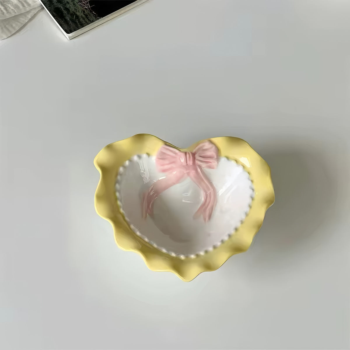 Pastel Coquette Heart-Shaped Saucer