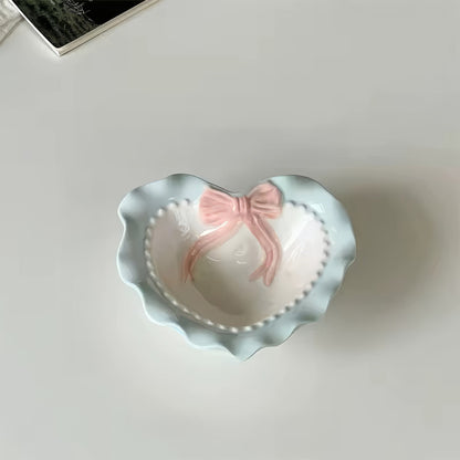 Pastel Coquette Heart-Shaped Saucer