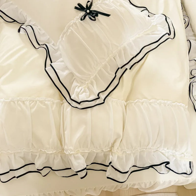 Conjunto de cama com babados princesa coquete