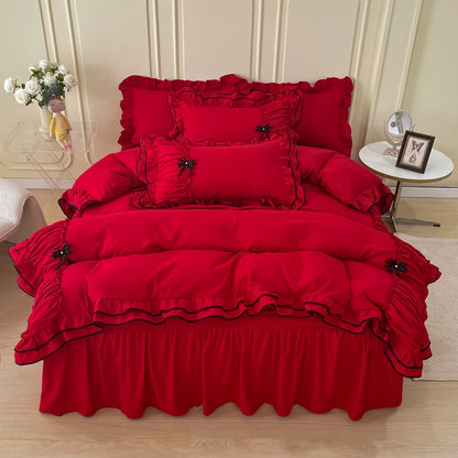 Conjunto de cama com babados princesa coquete