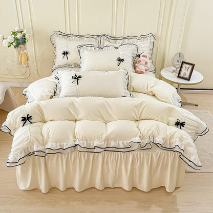 Conjunto de cama com babados princesa coquete