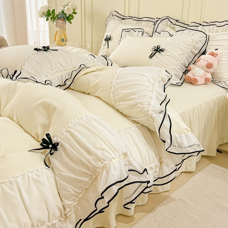 Set biancheria da letto Coquette Princess con volant