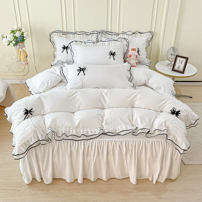 Conjunto de cama com babados princesa coquete