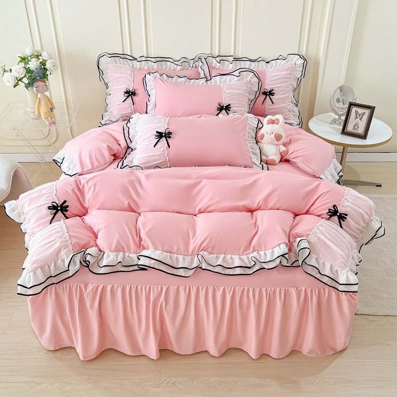 Conjunto de cama com babados princesa coquete