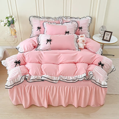 Conjunto de cama com babados princesa coquete