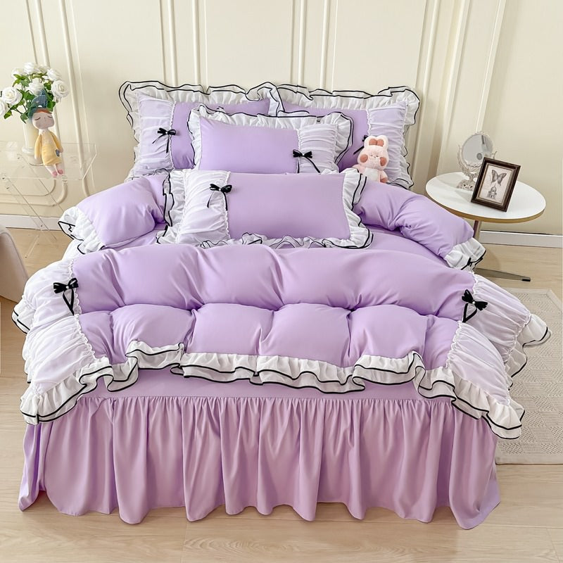 Conjunto de cama com babados princesa coquete