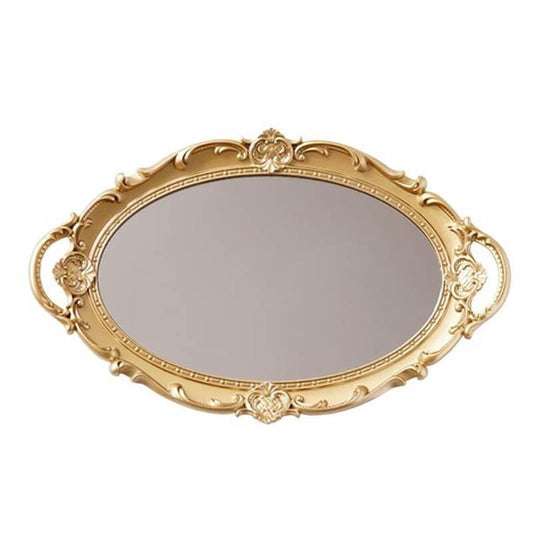 Coquette Aesthetic Vintage Mirrored Oval Tray jewelry organizer tray