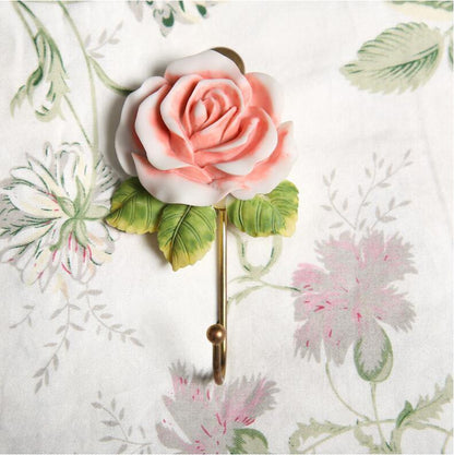 Coquette Rose Wall Hook metal hook robe hook wall key holder