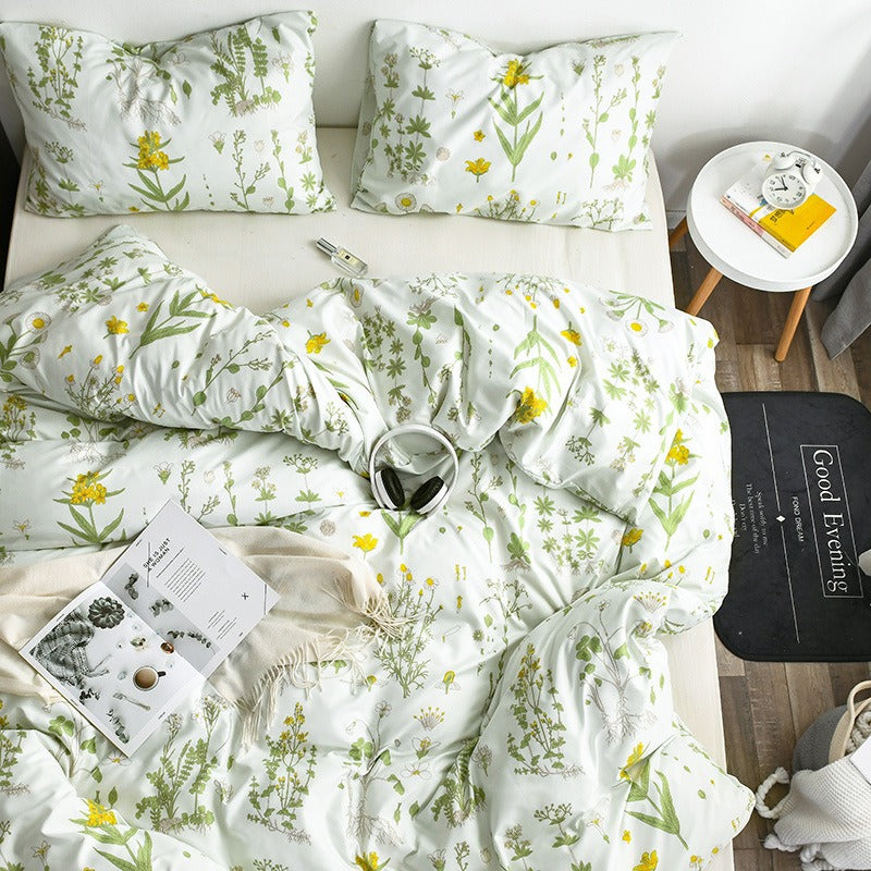 Village Flowers Bedding Set AESTHETIC_Cottagecore bed sheet bedsheets floral SUB CATEGORY_Bedding Sets
