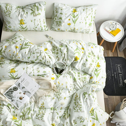 Village Flowers Bedding Set AESTHETIC_Cottagecore bed sheet bedsheets floral SUB CATEGORY_Bedding Sets