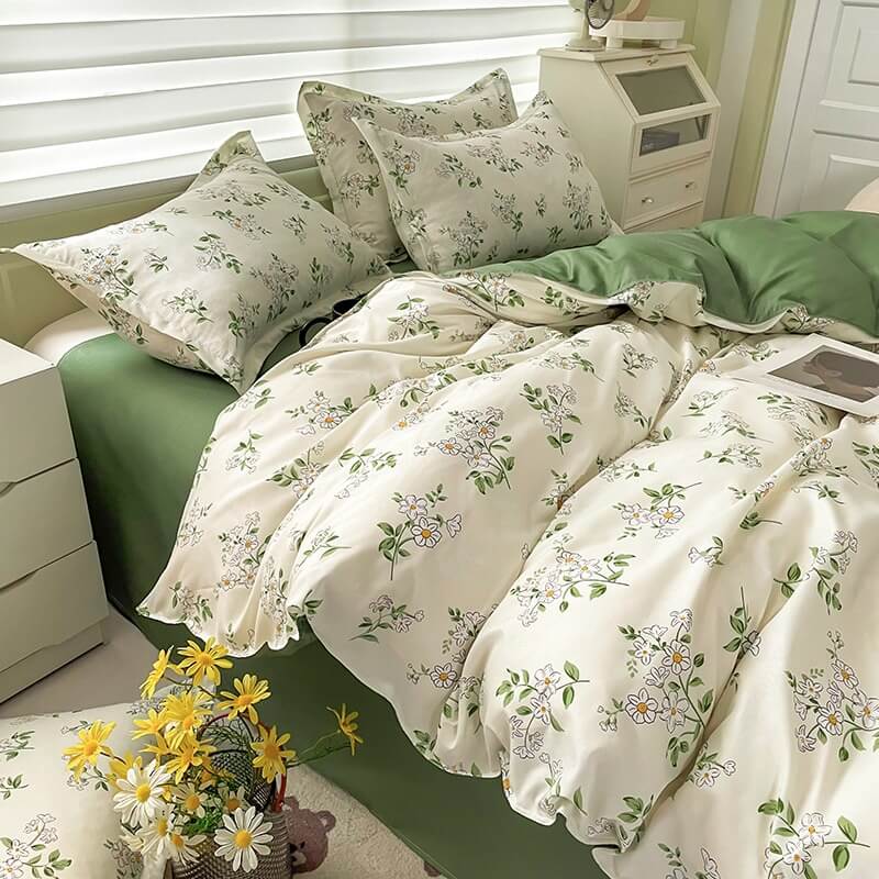 Vintage Chamomile Flower Bedding Set SUB CATEGORY_Bedding Sets