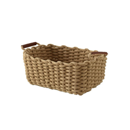 Cotton Rope Woven Desk Storage Basket storage vanilla girl