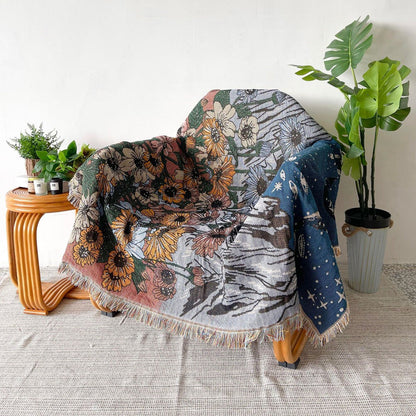 Mountain Flowers Woven Throw Blanket AESTHETIC_Cottagecore AESTHETIC_Fairycore SUB CATEGORY_Throw Blankets