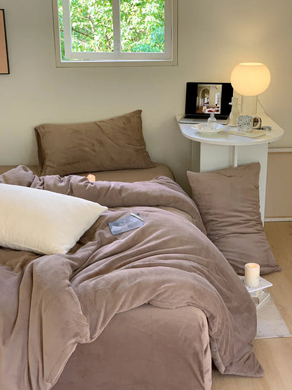Cozy Bright Solid Fleece Duvet Cover