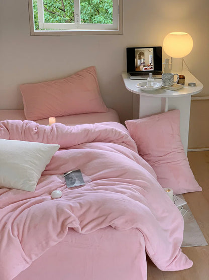 Cozy Bright Solid Fleece Duvet Cover