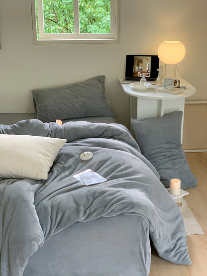 Cozy Bright Solid Fleece Duvet Cover