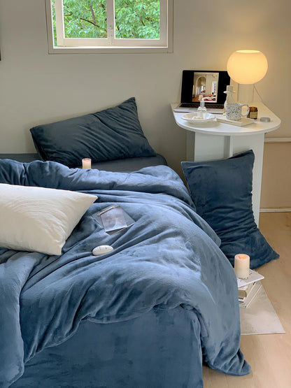 Cozy Bright Solid Fleece Duvet Cover