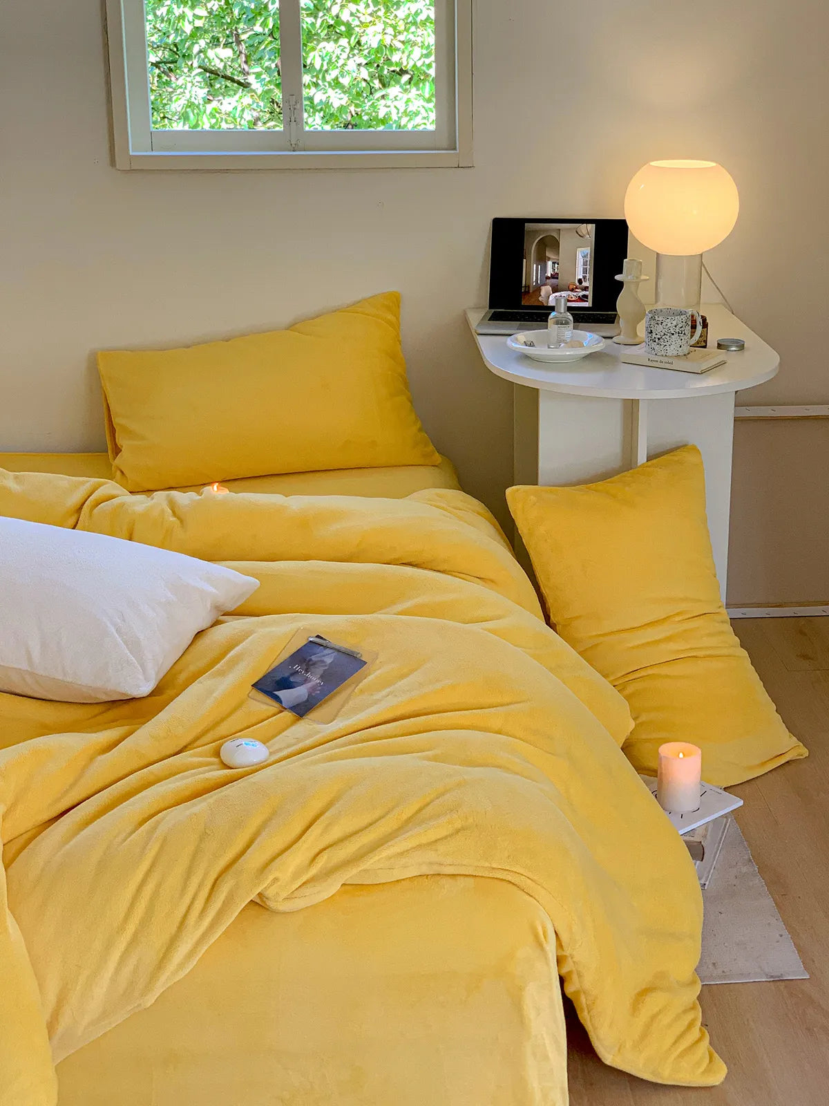 Cozy Bright Solid Fleece Duvet Cover