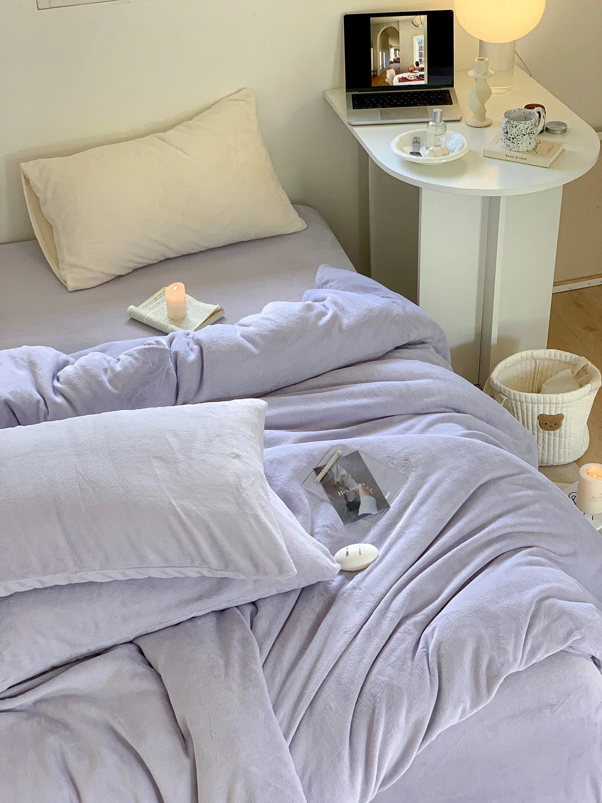 Cozy Bright Solid Fleece Duvet Cover