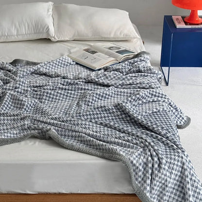 Cozy Checkered Flannel Fleece Throw Blanket