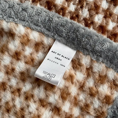 Cozy Checkered Flannel Fleece Throw Blanket