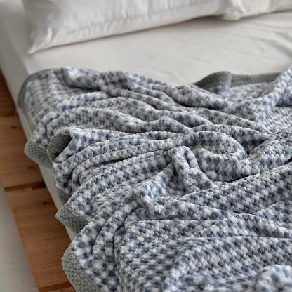 Cozy Checkered Flannel Fleece Throw Blanket