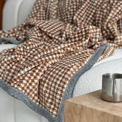 Cozy Checkered Flannel Fleece Throw Blanket