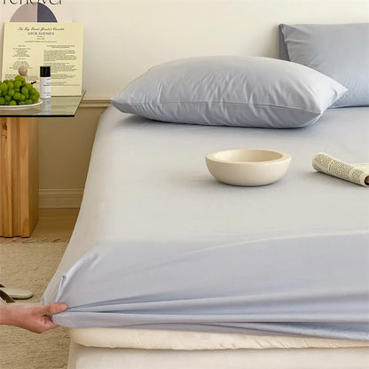 Cozy Minimalist Solid Washed Cotton Sheet Set