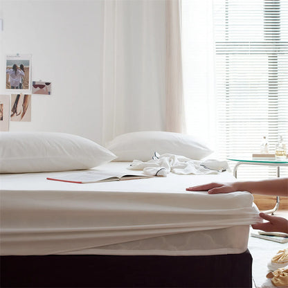 Cozy Minimalist Solid Washed Cotton Sheet Set