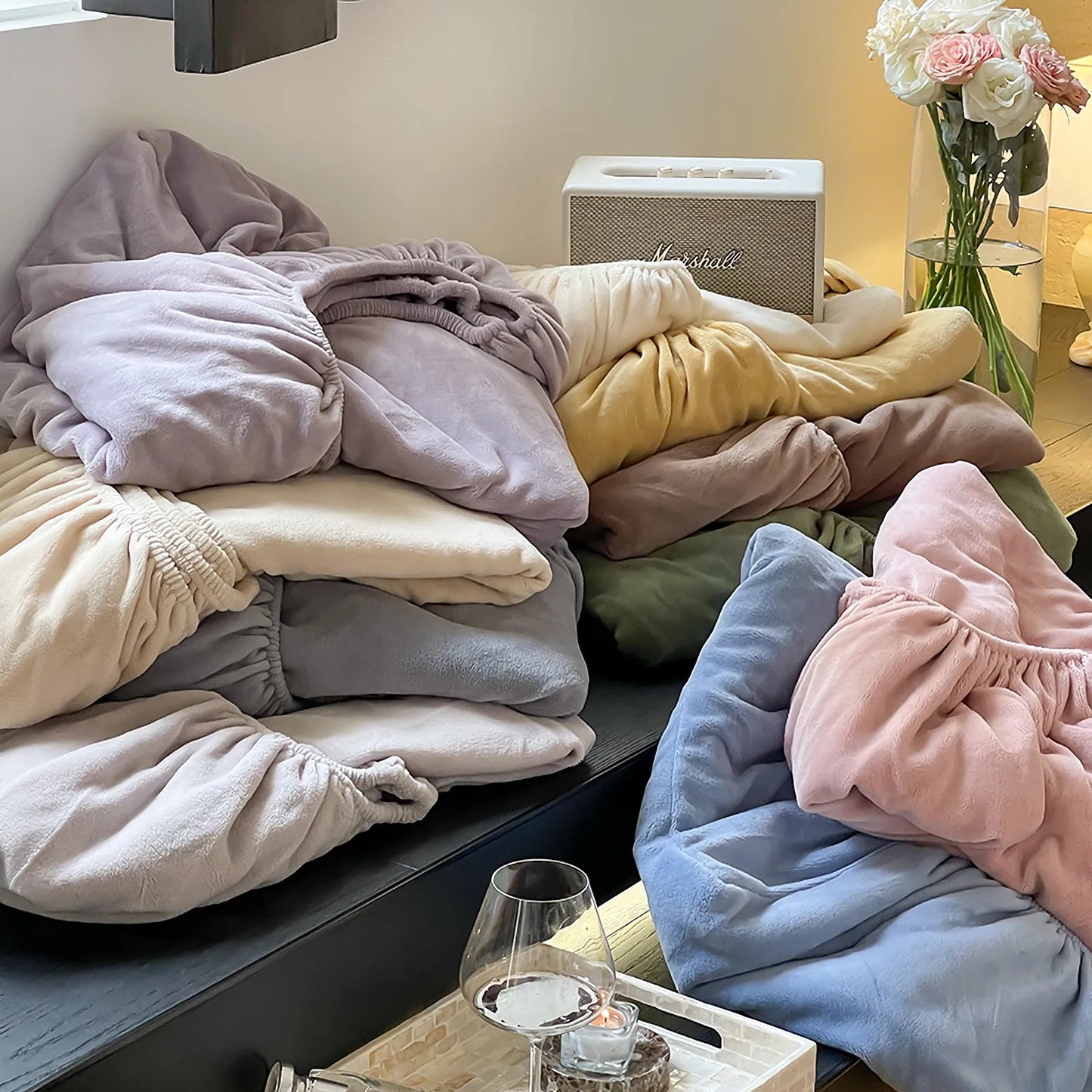 Cozy Minimalist Solid Fleece Sheet Set