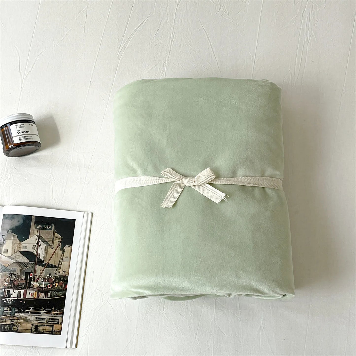 Cozy Minimalist Solid Velvet Sheet Set