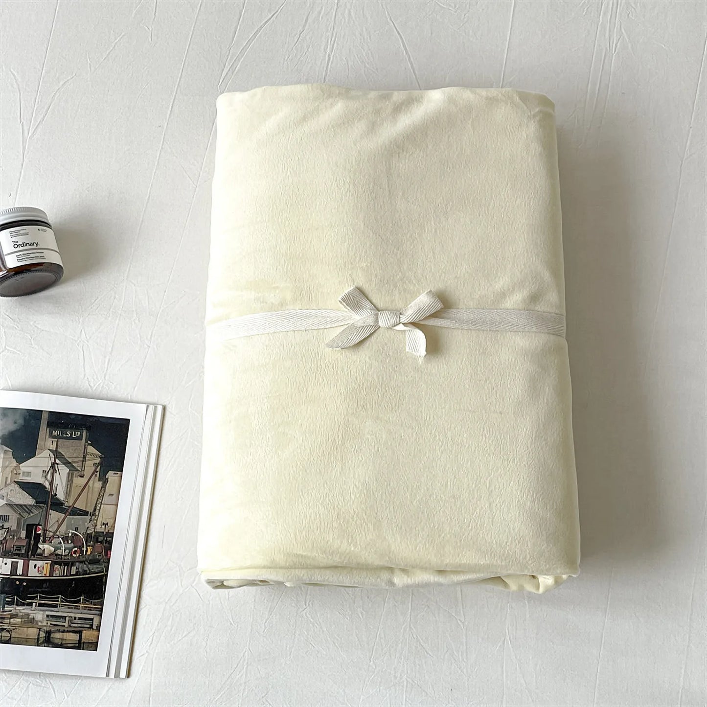 Cozy Minimalist Solid Velvet Sheet Set