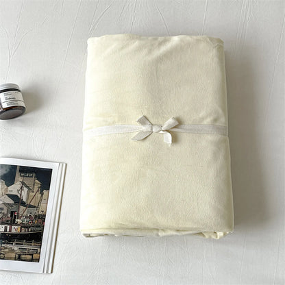 Cozy Minimalist Solid Velvet Sheet Set