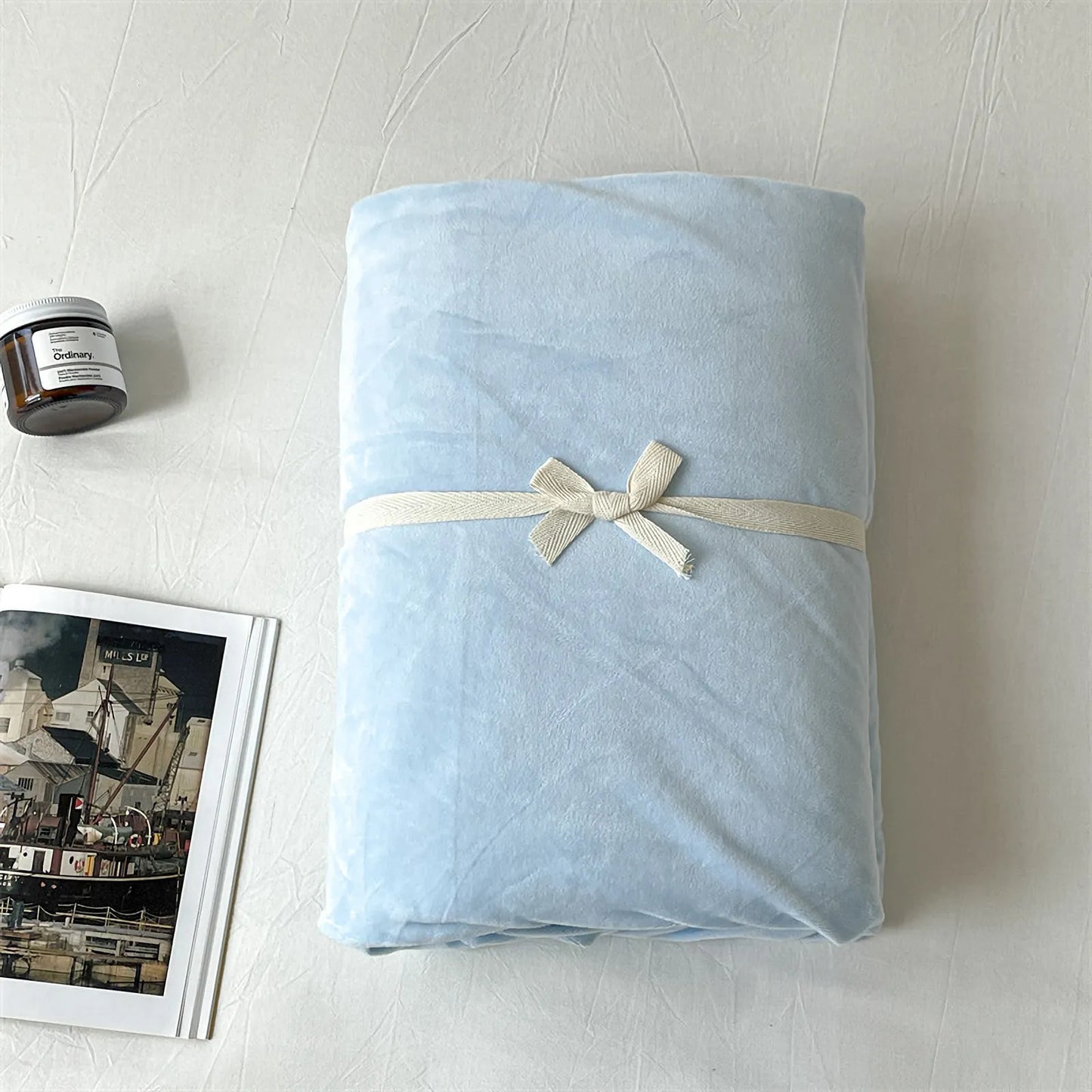 Cozy Minimalist Solid Velvet Sheet Set