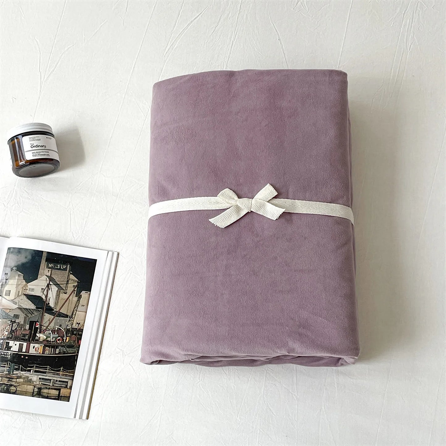 Cozy Minimalist Solid Velvet Sheet Set