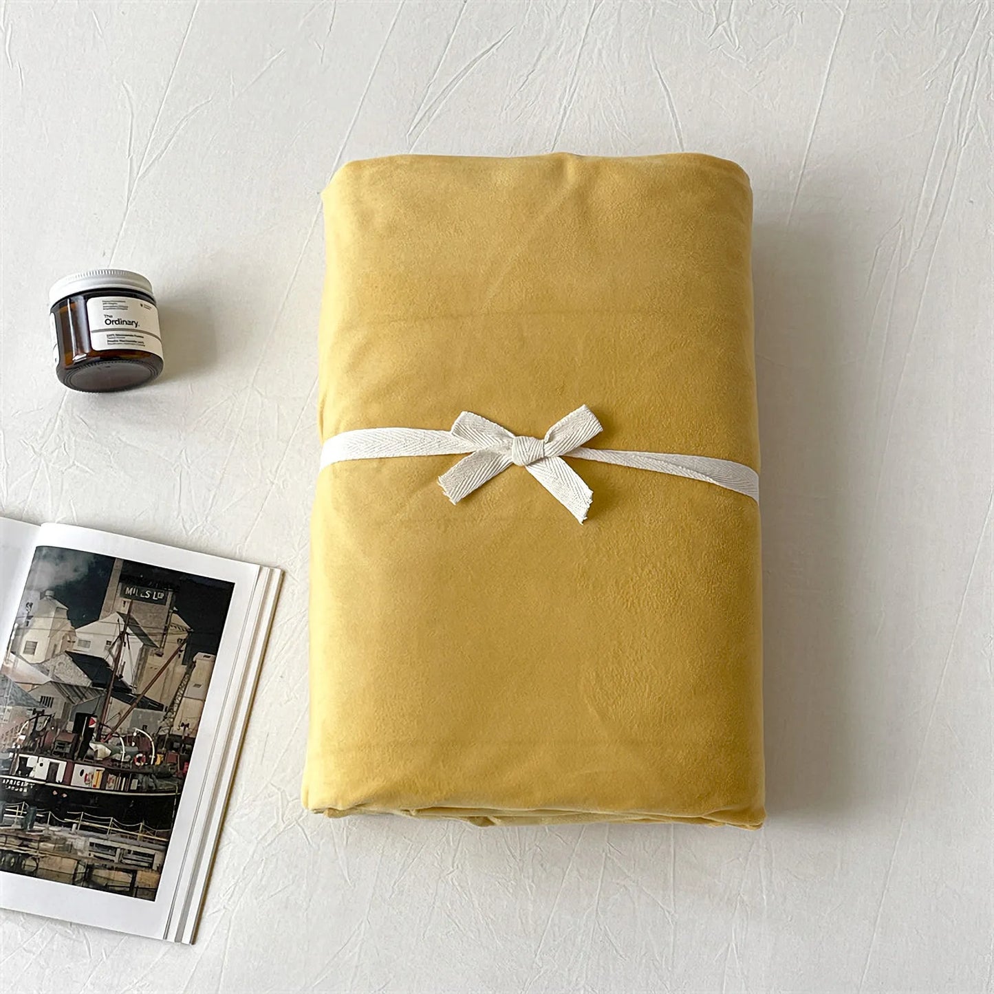 Cozy Minimalist Solid Velvet Sheet Set