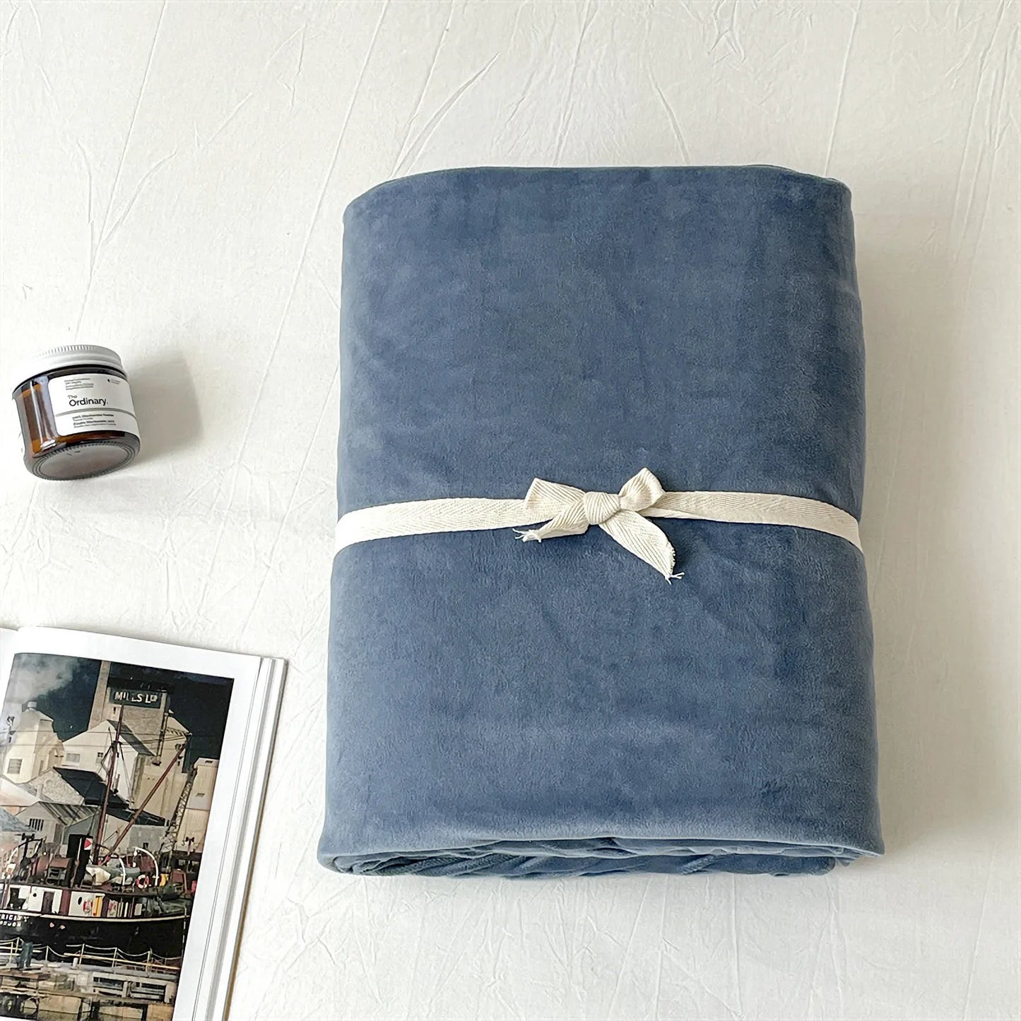 Cozy Minimalist Solid Velvet Sheet Set