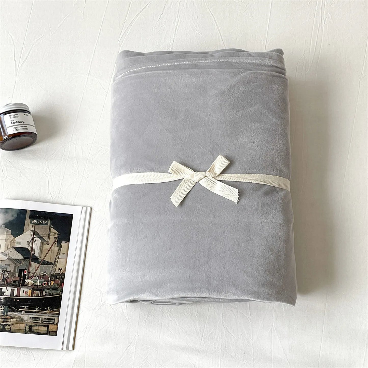Cozy Minimalist Solid Velvet Sheet Set